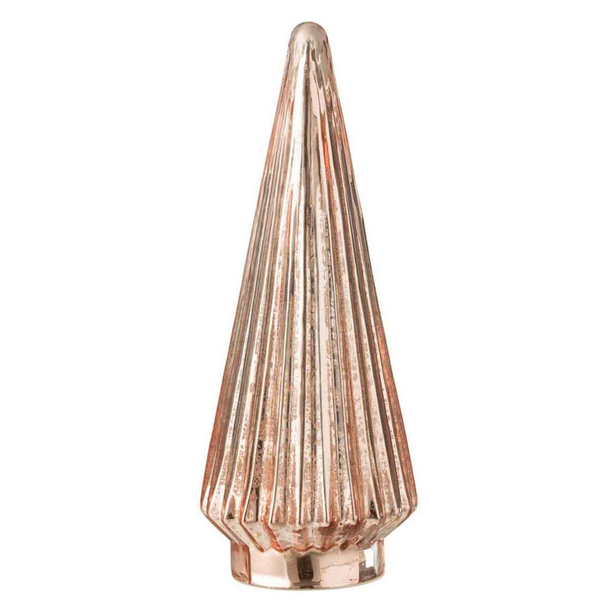 Voir la diapositive 1 : J-LINE Sapin de noël en verre  led  34cm rose