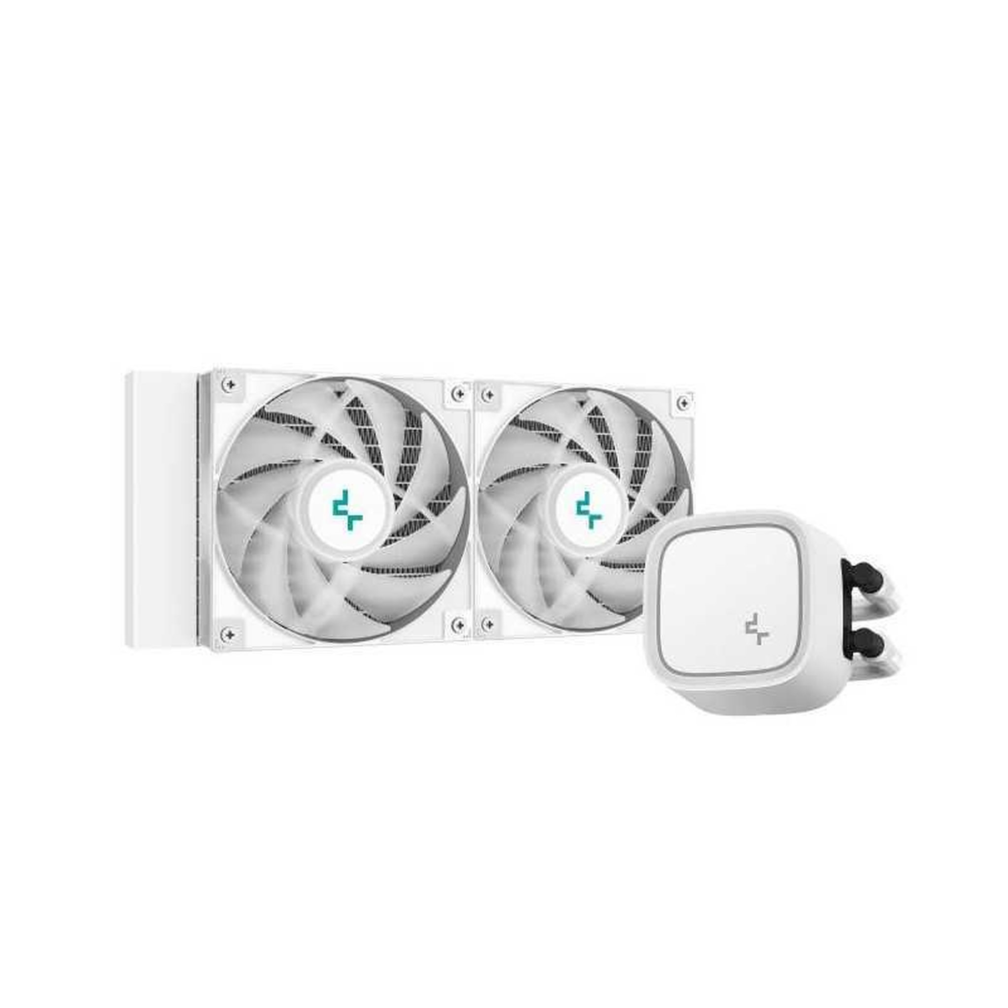 Voir la diapositive 2 : Deepcool Deepcool le520 wh refroidisseur liquide tout-en-un 240 mm blanc avec éclairage argb