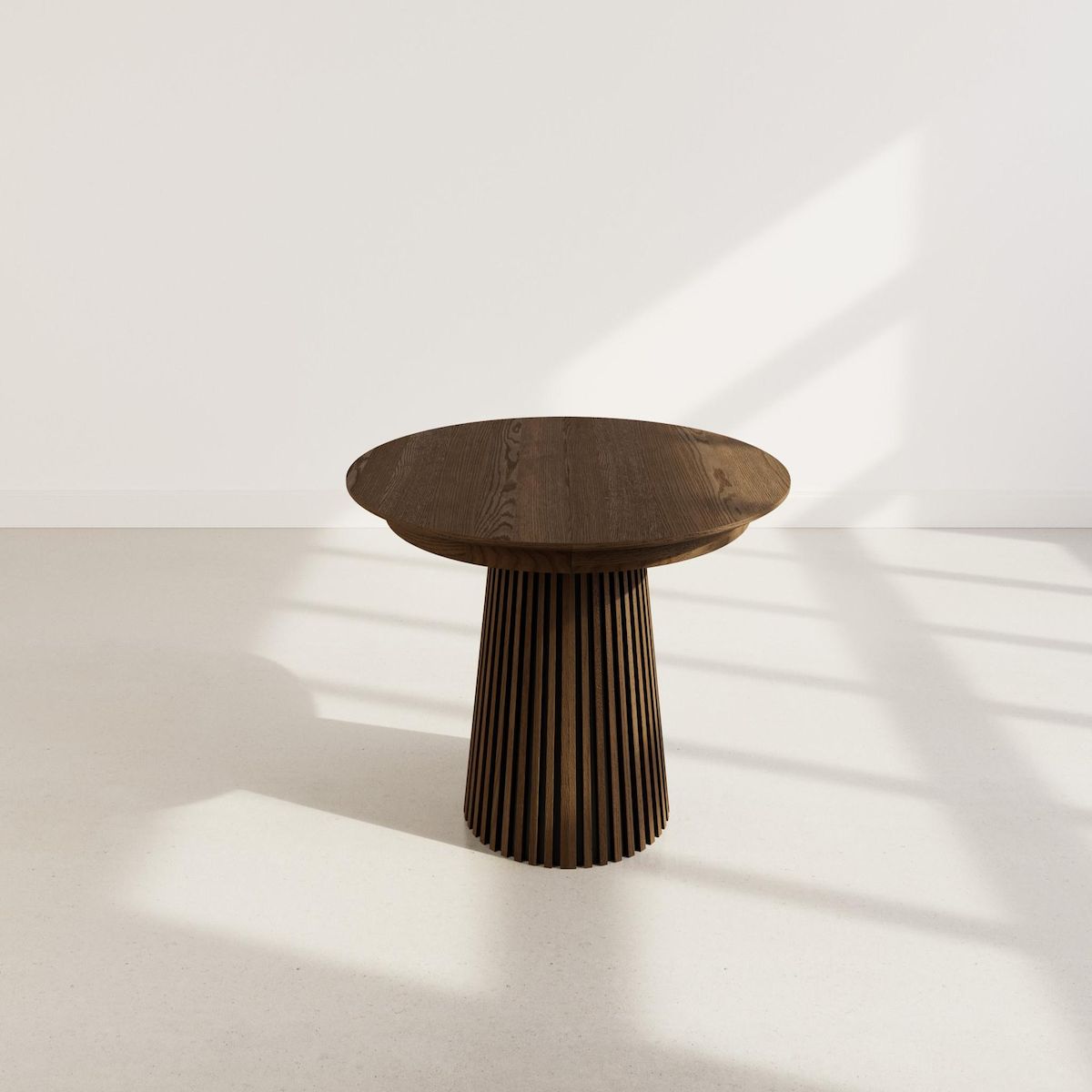 LISA DESIGN Freya - table à manger ronde extensible - effet bois foncé - 4 à 8 personnes