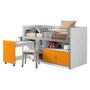 Voir la diapositive 1 : Paris Prix Lit Combiné Compact  Bonny  90x200cm Orange