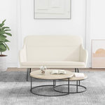 VIDAXL Banc Creme 110x76x80 cm Velours