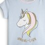 IN EXTENSO Chemise de nuit à rayures licorne fille