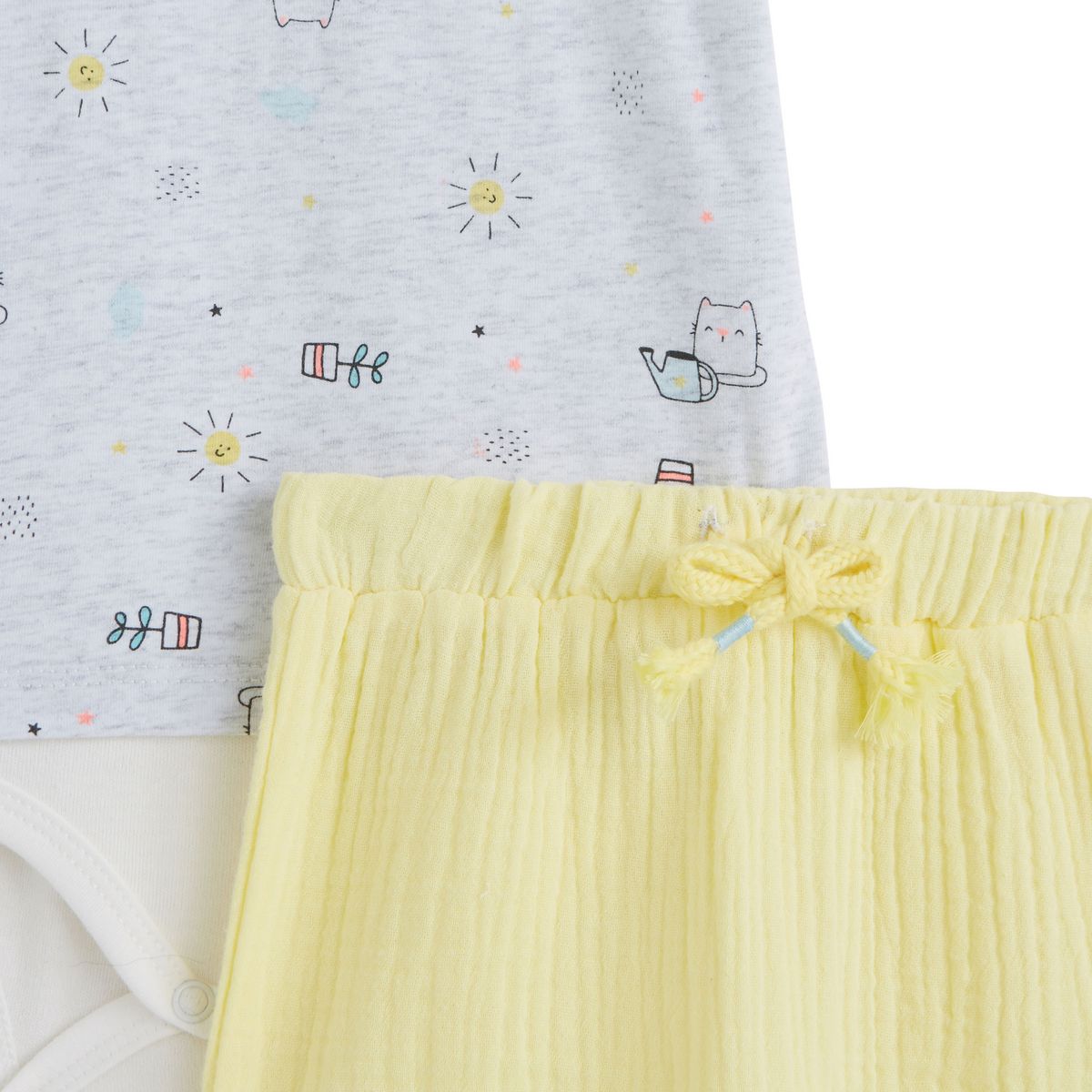 INEXTENSO Ensemble de naissance body + short + bob bébé garçon