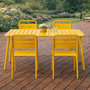 Voir la diapositive 6 : CONCEPT USINE Ensemble table de jardin 120 cm et 4 chaises jaune BERGAME