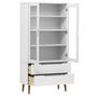 Voir la diapositive 5 : VIDAXL Armoire a vitrine MOLDE Blanc 90x35x175 cm Bois de pin massif