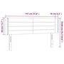 Voir la diapositive 6 : VIDAXL Tete de lit a LED Gris clair 147x16x78/88 cm Tissu