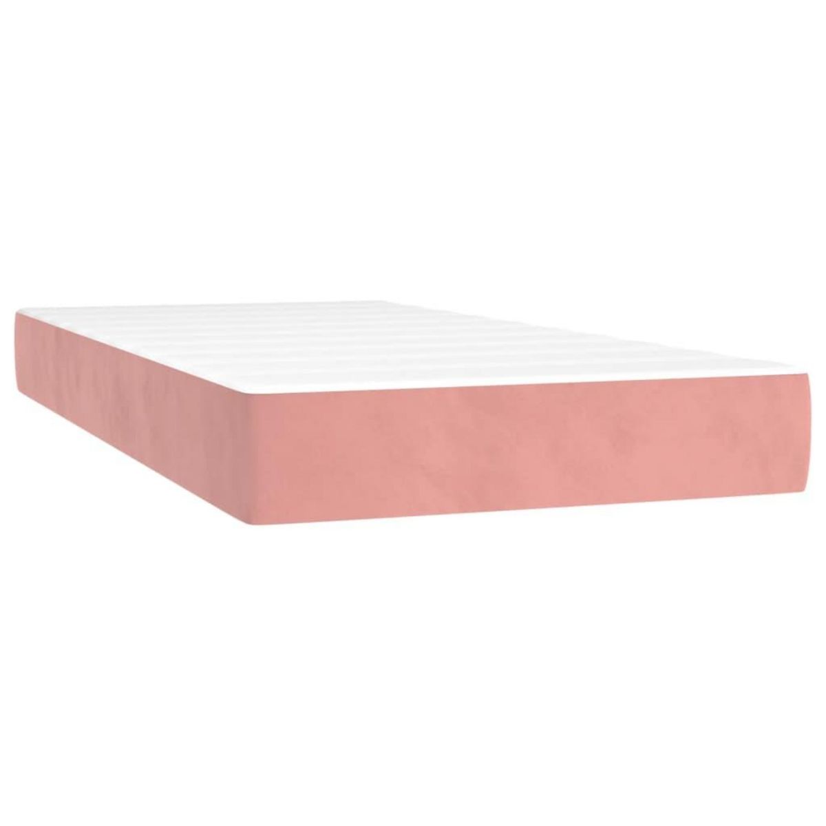 VIDAXL Matelas de lit a ressorts ensaches Rose 90x200x20 cm Velours