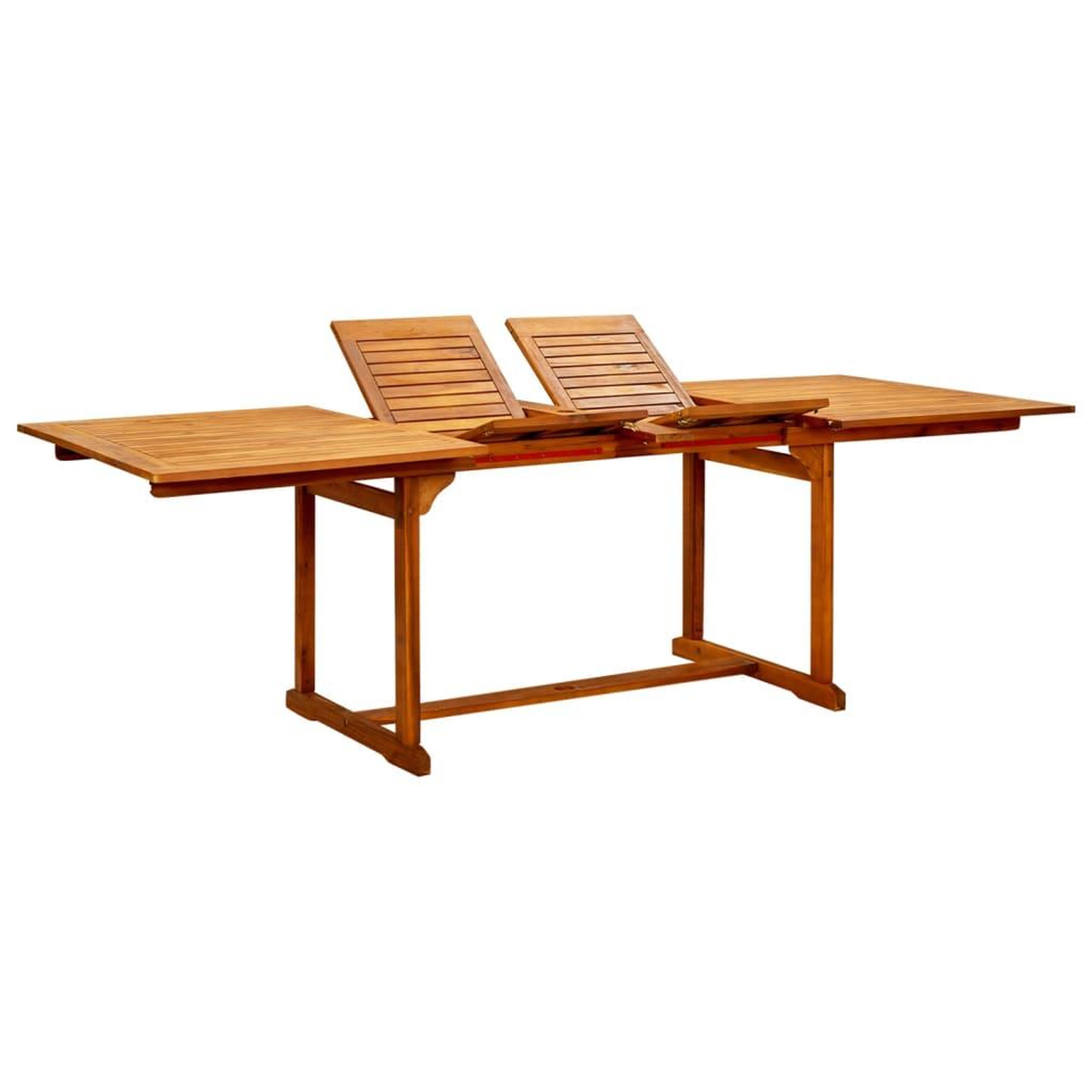 VIDAXL Table a dîner de jardin (160-240)x100x75cm Bois d'acacia massif