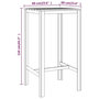 Voir la diapositive 6 : VIDAXL Table de bar 60x60x110 cm Bois de pin impregne