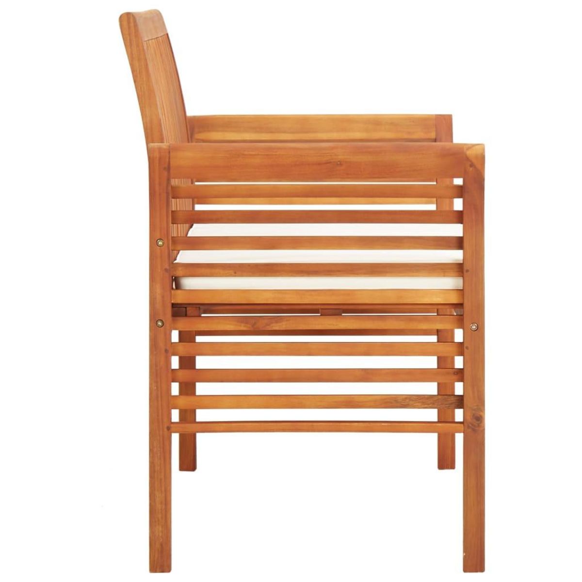 VIDAXL Banc de jardin 2 places avec coussin 120cm Bois d'acacia massif