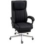 Voir la diapositive 4 : VINSETTO Fauteuil de bureau manager grand confort repose-pied dossier inclinable accoudoirs tétière rembourrés tissu noir