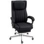 Voir la diapositive 4 : VINSETTO Fauteuil de bureau manager grand confort repose-pied dossier inclinable accoudoirs tétière rembourrés tissu noir