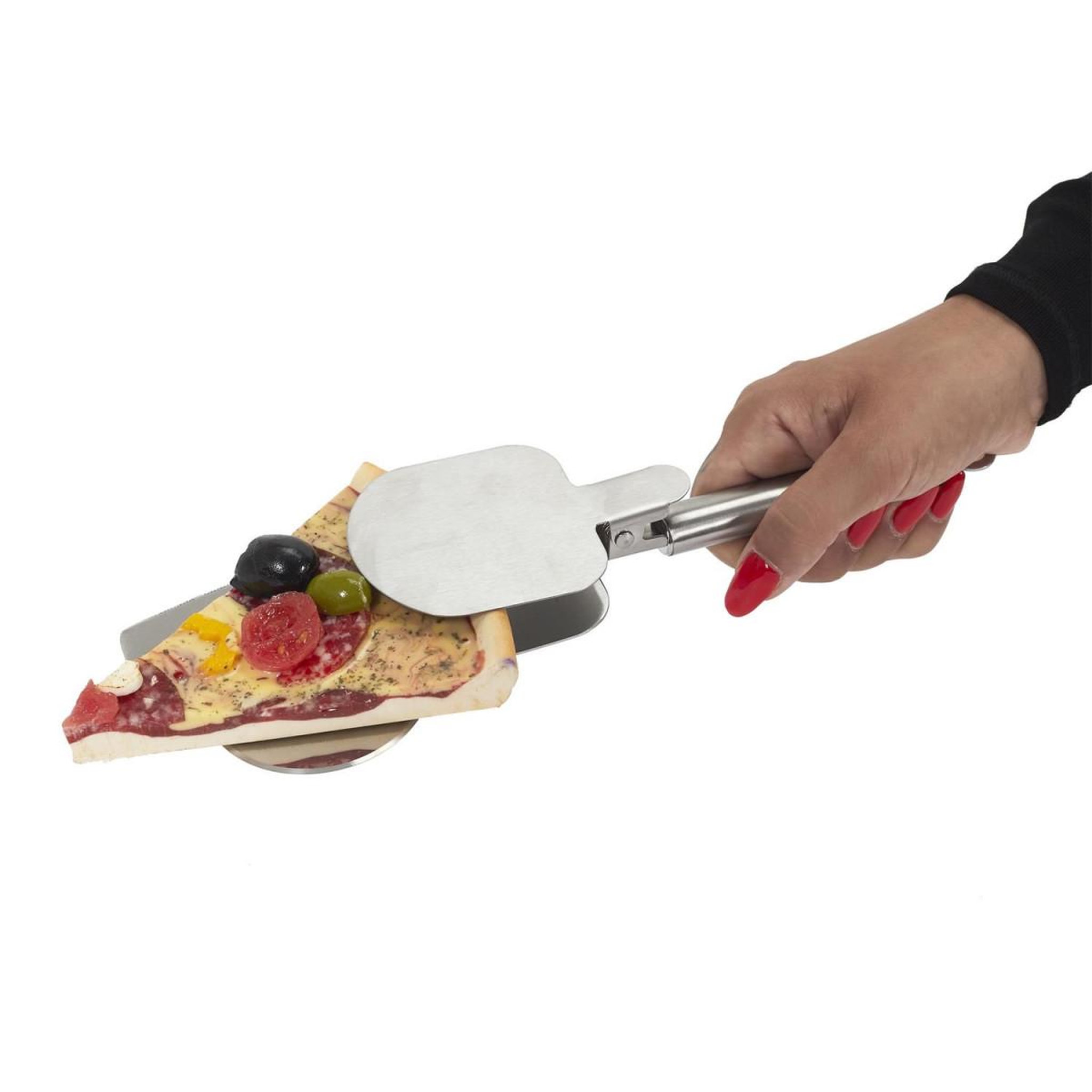 Voir la diapositive 2 : COOK CONCEPT Coupe Pizza en Métal  4 en 1  28cm Argent