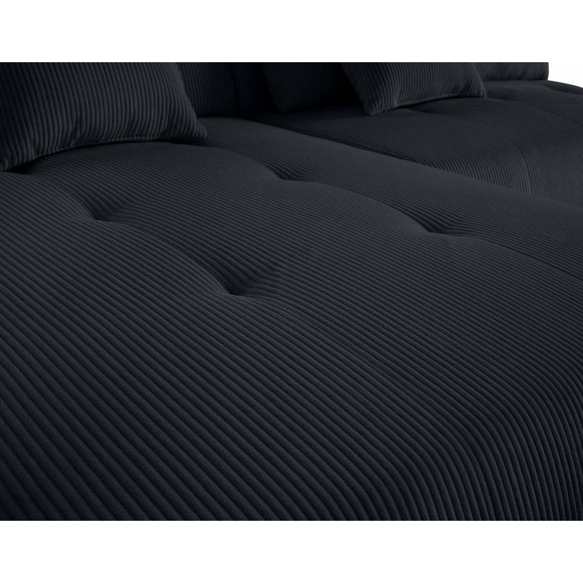 LISA DESIGN Onyx - canapé panoramique modulable d'angle droit 7 places - en velours côtelé