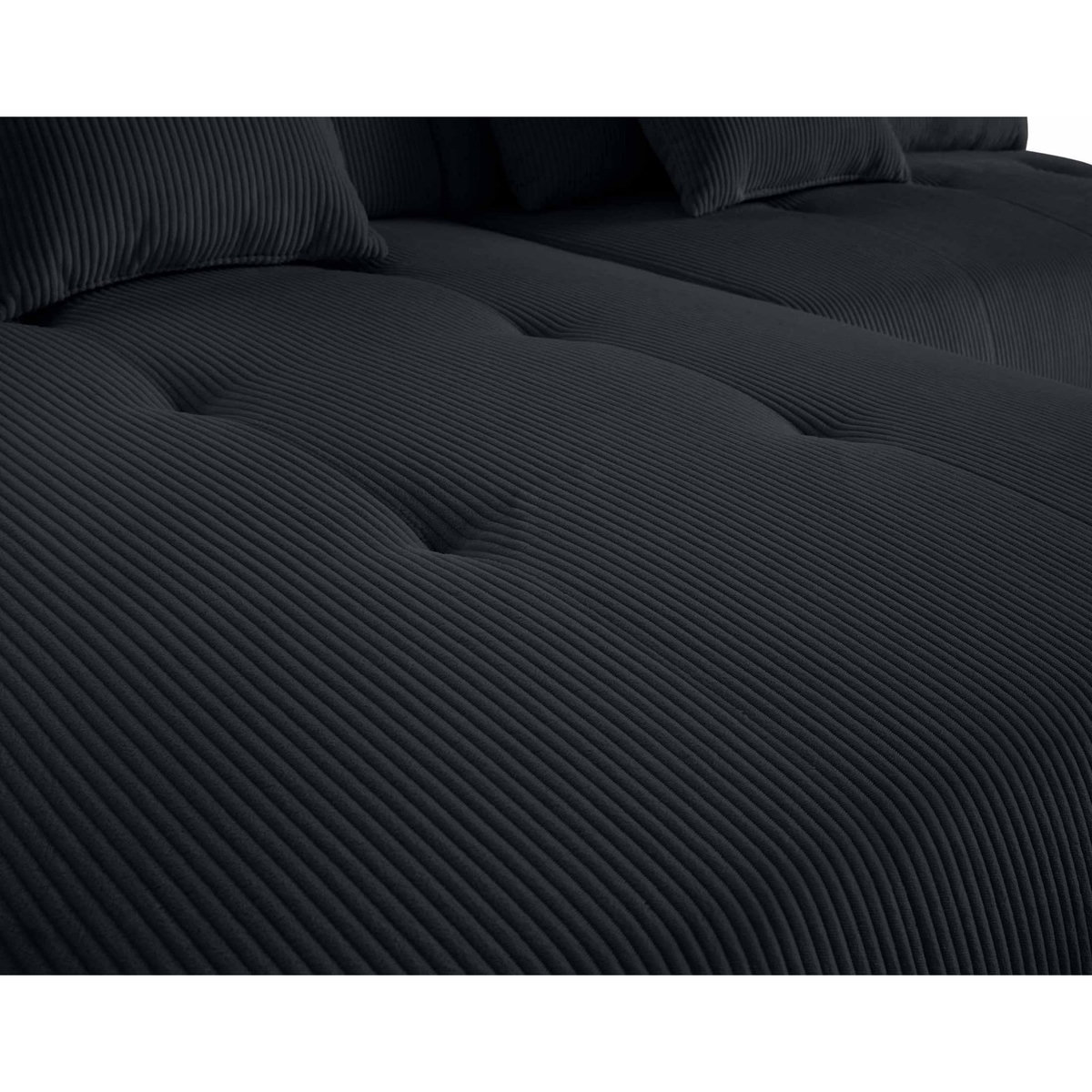 LISA DESIGN Onyx - canapé panoramique modulable d'angle droit 7 places - en velours côtelé