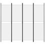Voir la diapositive 3 : VIDAXL Cloison de separation 4 panneaux Blanc 200x180 cm Tissu