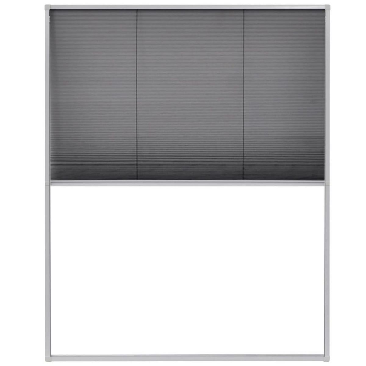 VIDAXL Moustiquaire plissee pour fenetre Aluminium 80 x 100 cm
