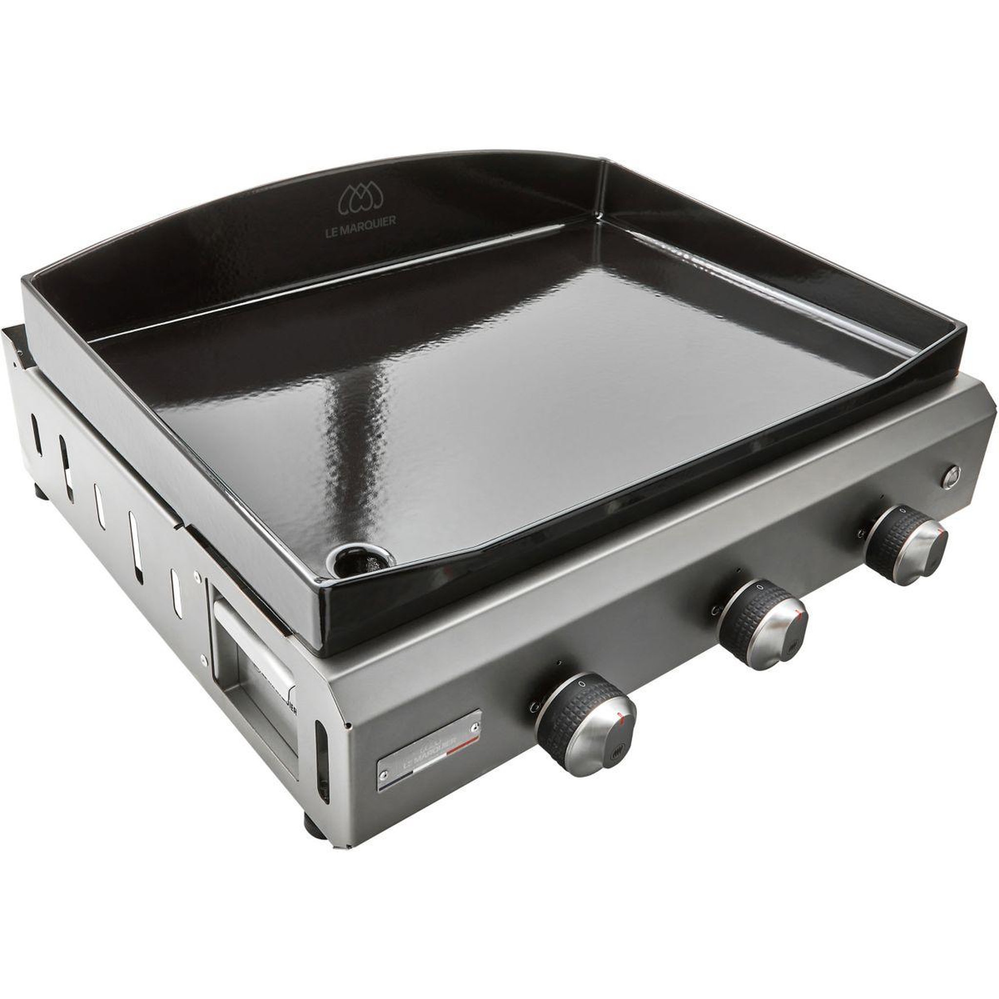 Voir la diapositive 4 : Le marquier Plancha gaz Exclusive Amalia 360 Inox 3 brûleurs à poser, 60x40 cm