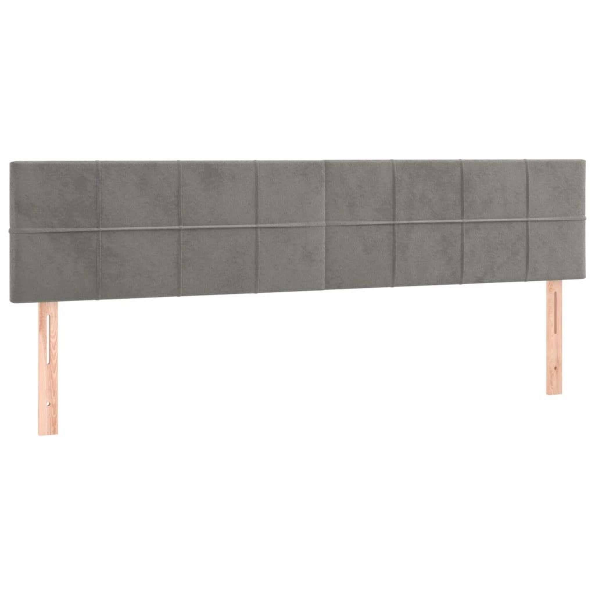 Voir la diapositive 2 : VIDAXL Tetes de lit 2 pcs Gris clair 100x5x78/88 cm Velours