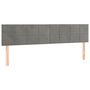 Voir la diapositive 2 : VIDAXL Tetes de lit 2 pcs Gris clair 100x5x78/88 cm Velours