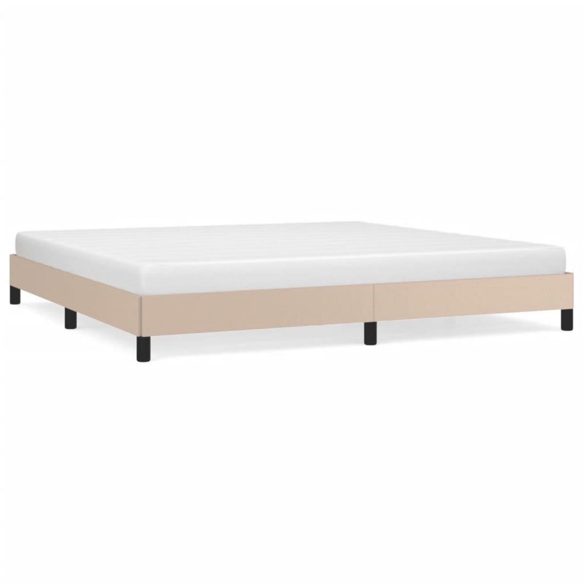 VIDAXL Cadre de lit sans matelas cappuccino 200x200 cm similicuir