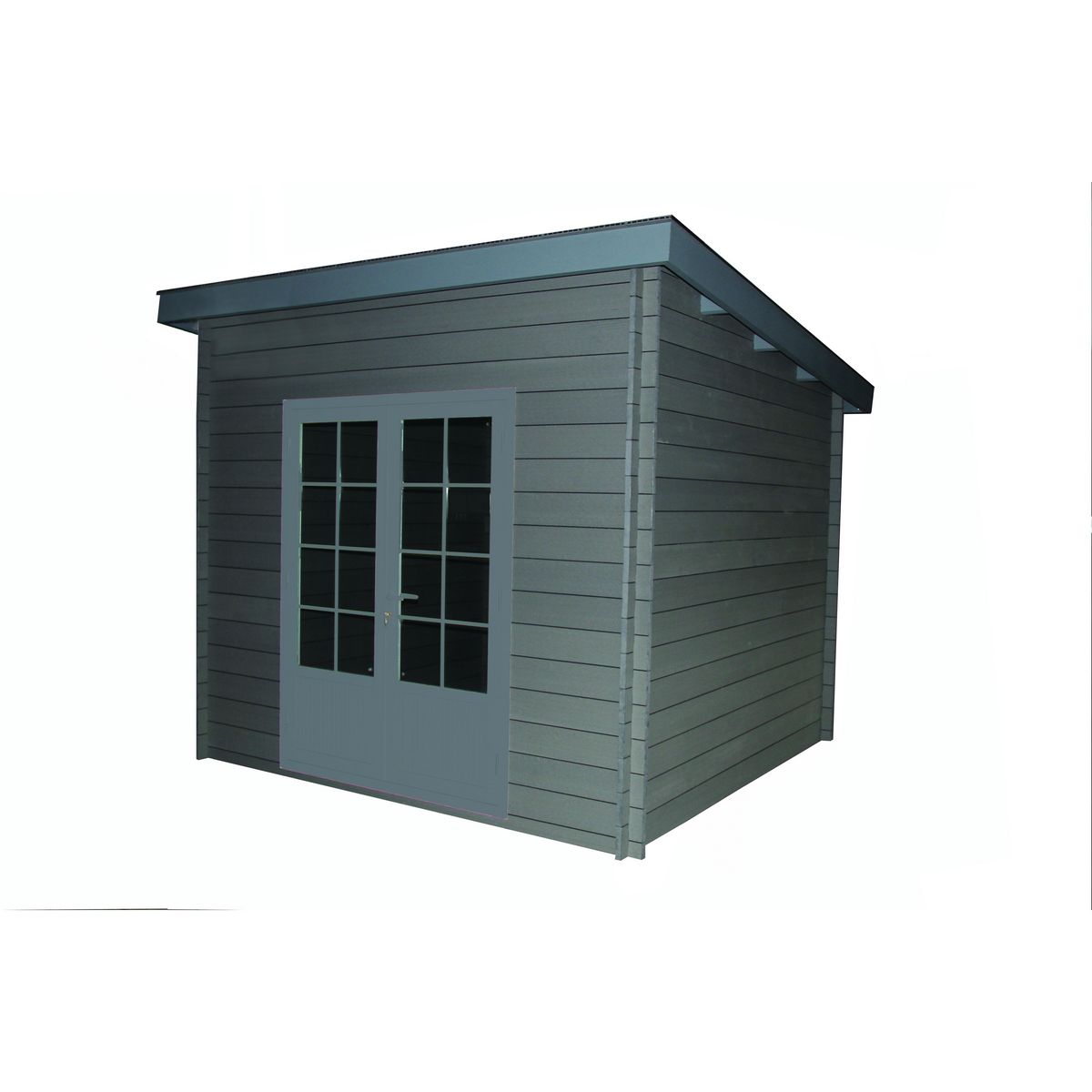 GREEN OUTSIDE Abri de jardin bois - Toit plat - 7,4m² - ISALO