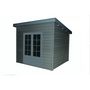 Voir la diapositive 2 : GREEN OUTSIDE Abri de jardin bois - Toit plat - 7,4m² - ISALO