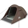 Voir la diapositive 2 : VIDAXL Tente de camping tunnel 2 personnes marron impermeable