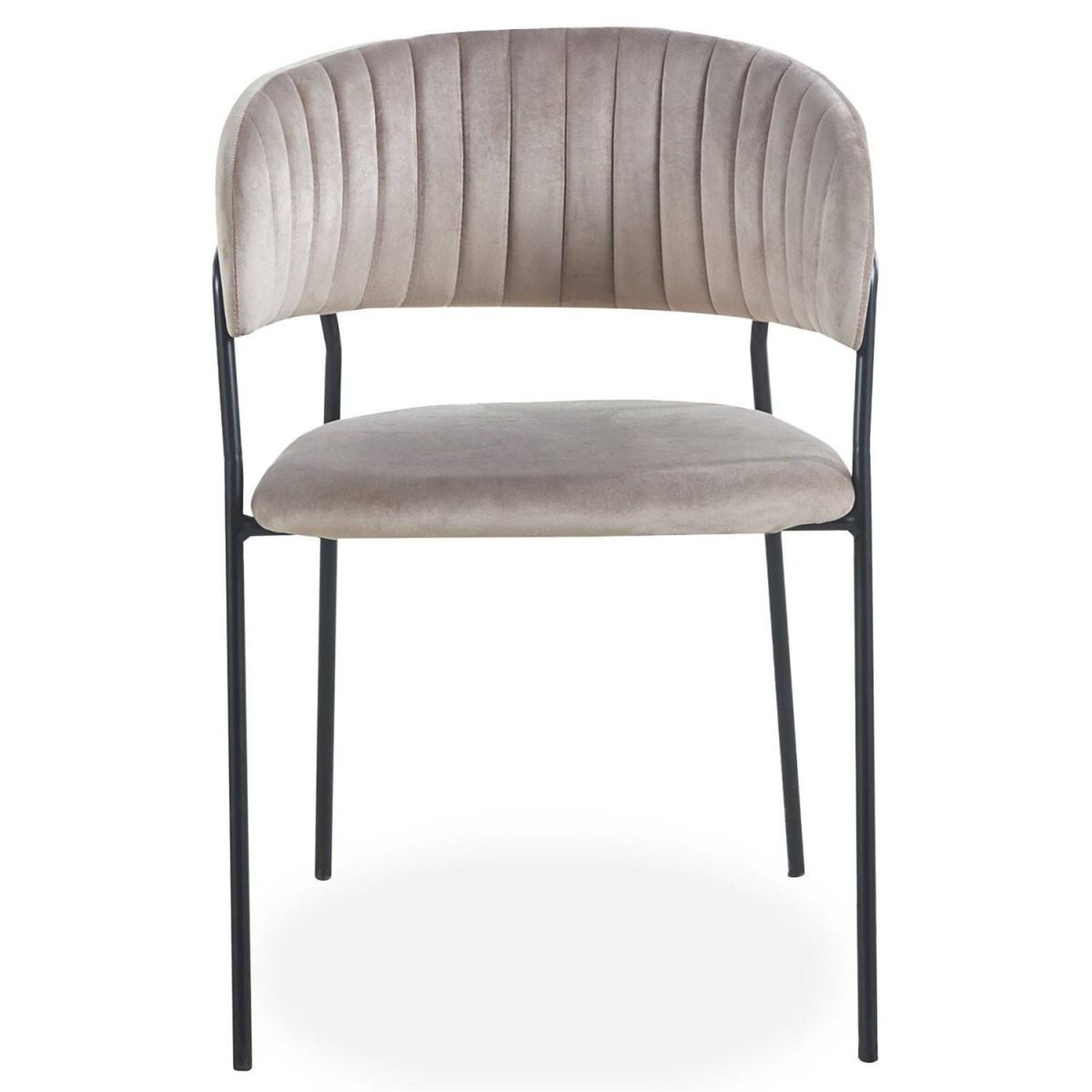 Voir la diapositive 2 : Paris Prix Lot de 8 chaises en velours  batora  79cm taupe & noir