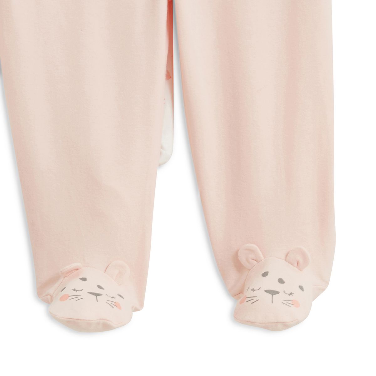 INEXTENSO Lot de 2 pantalons de naissance avec pieds bébé fille