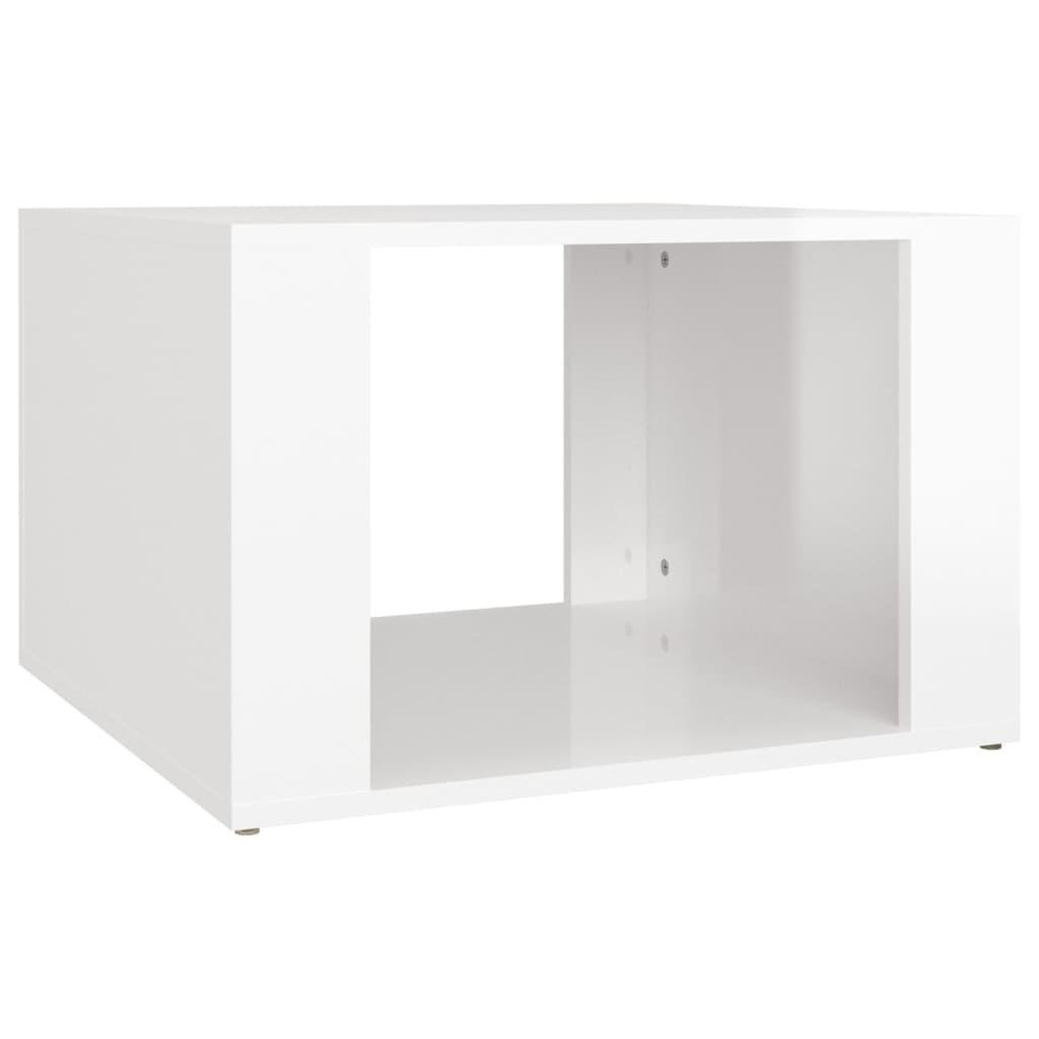 Voir la diapositive 2 : VIDAXL Table de chevet Blanc brillant 57x55x36 cm Bois d'ingenierie