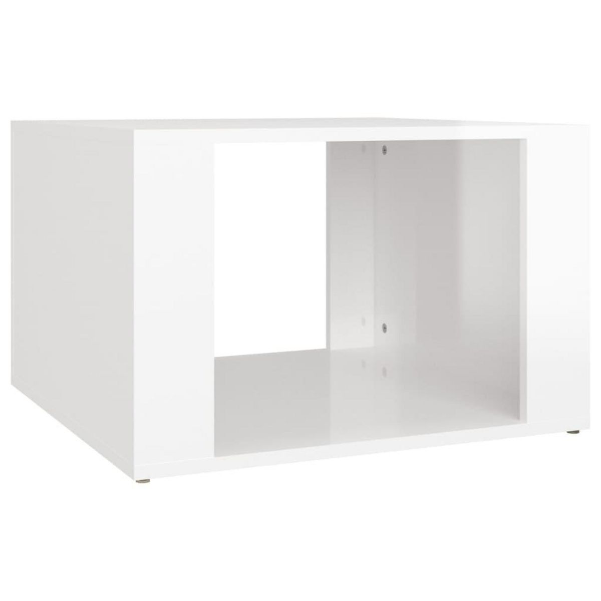 VIDAXL Table de chevet Blanc brillant 57x55x36 cm Bois d'ingenierie