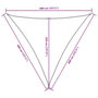 Voir la diapositive 6 : VIDAXL Voile de parasol tissu oxford triangulaire 4x4x4 m creme