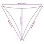 Voir la diapositive 6 : VIDAXL Voile de parasol tissu oxford triangulaire 4x4x4 m creme