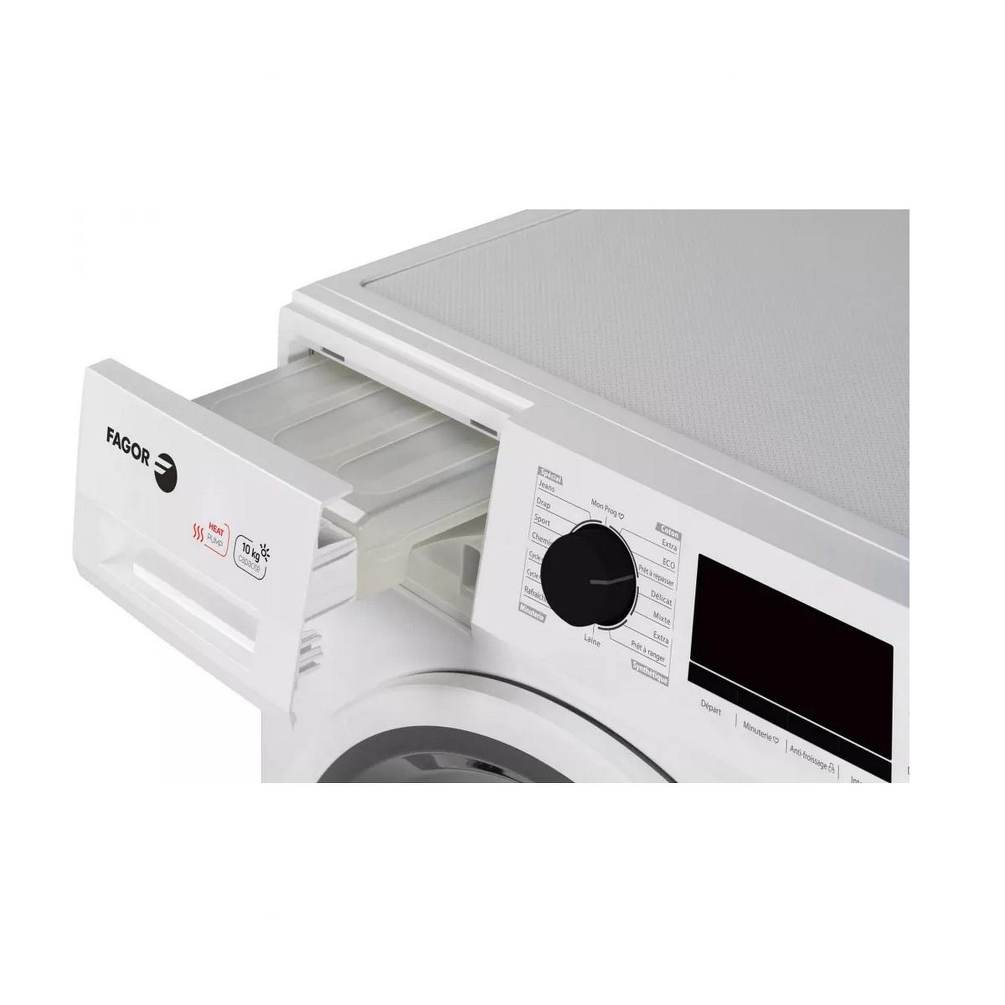 Voir la diapositive 4 : Fagor Sèche linge pompe à chaleur 60cm 10kg blanc - fslp10a2