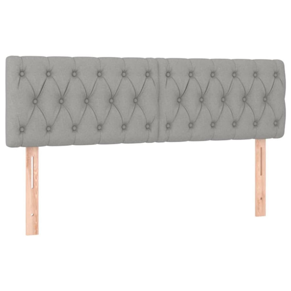 VIDAXL Tetes de lit 2 pcs Gris clair 72x7x78/88 cm Tissu