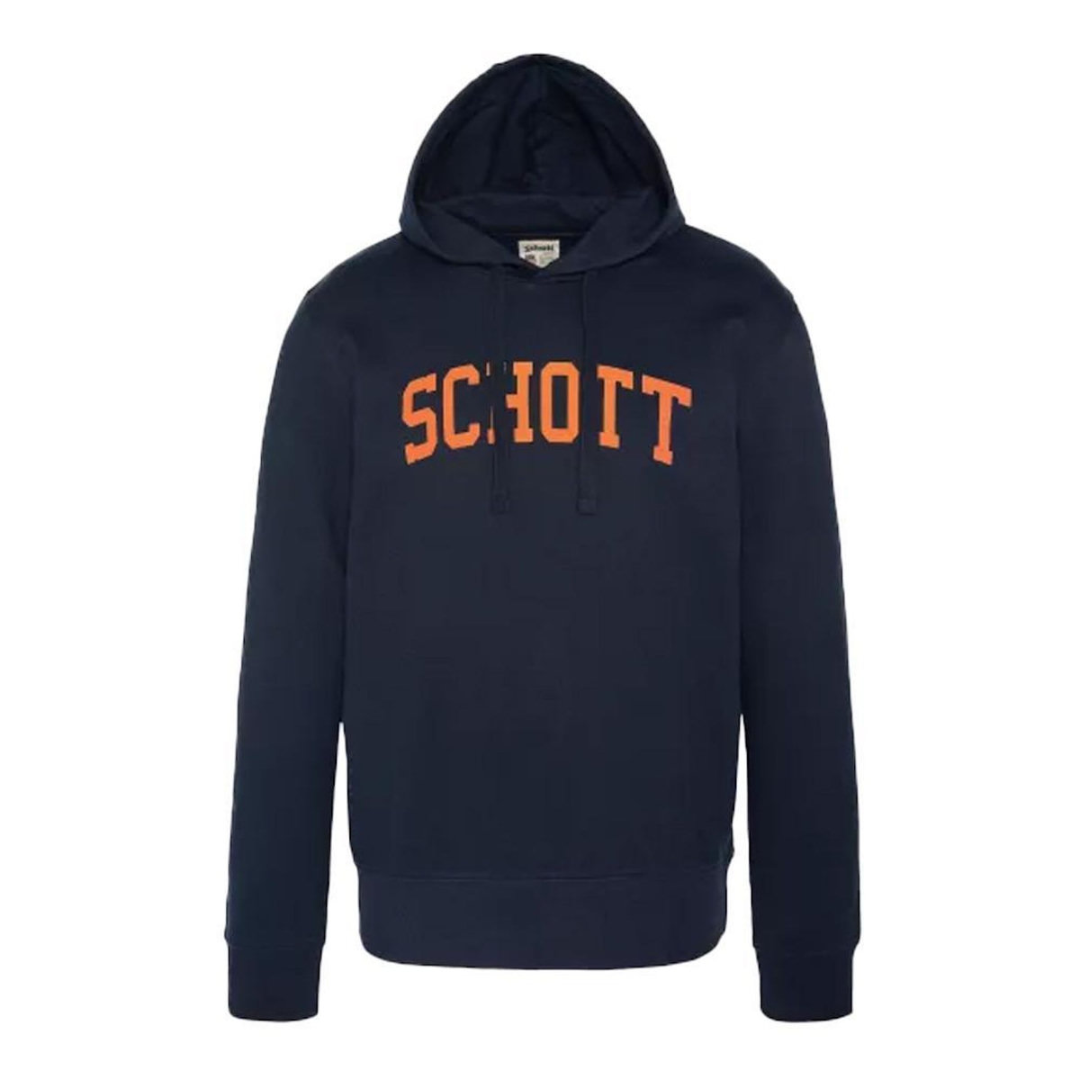 Schott Sweat à capuche Marine/orange Homme Schott Logo