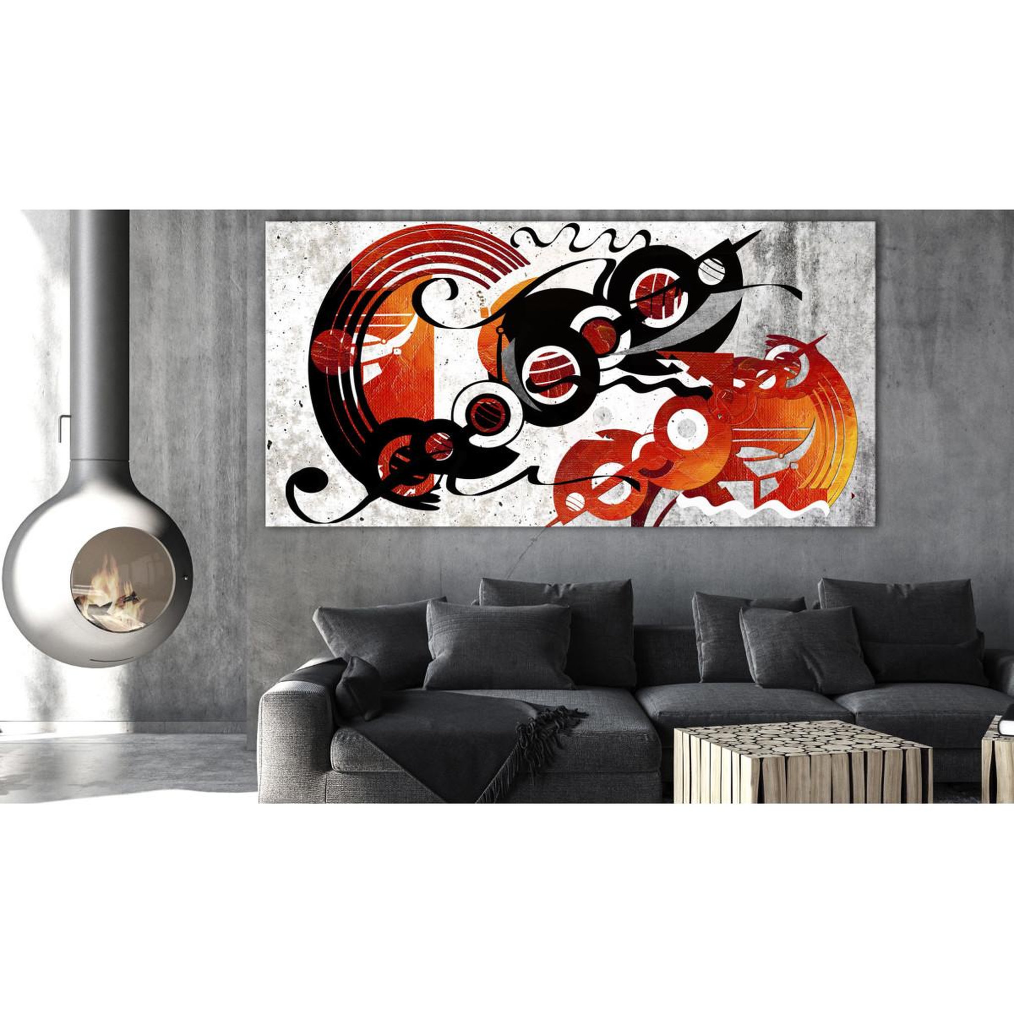 Voir la diapositive 2 : Paris Prix Tableau imprimé  music creations wide  60x120cm