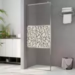 VIDAXL Paroi de douche a l'italienne a verre ESG pierre 90x195 cm
