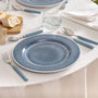 Voir la diapositive 3 : SECRET DE GOURMET Lot de 6 Assiettes Plates  Fanny  28cm Bleu