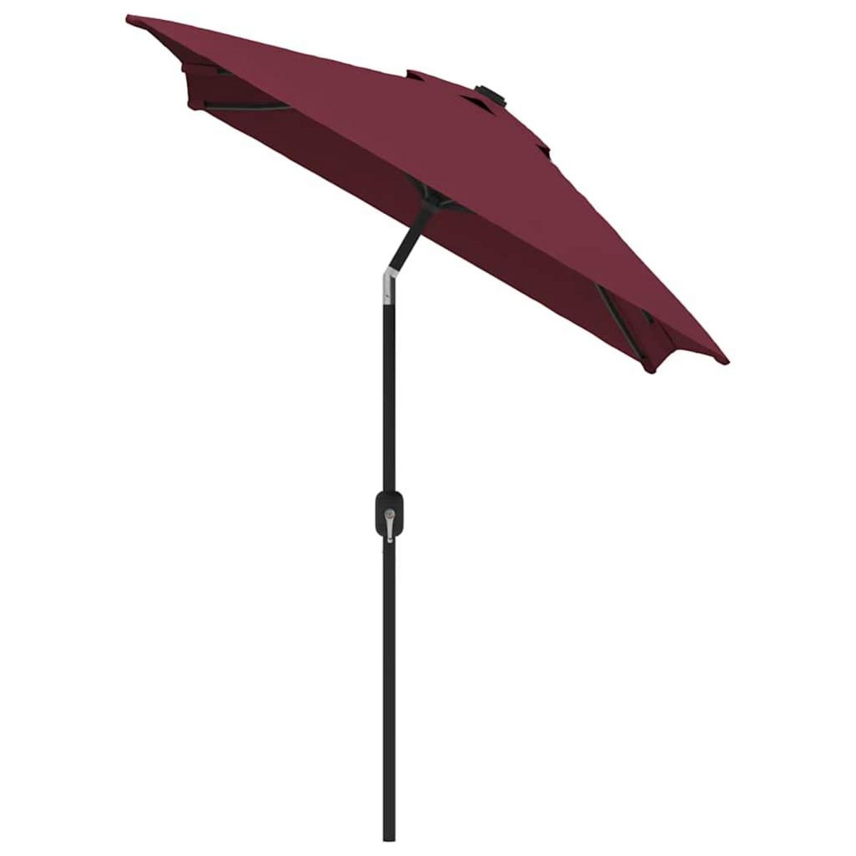 VIDAXL Parasol d'exterieur avec mat en metal 300x200 cm rouge bordeaux