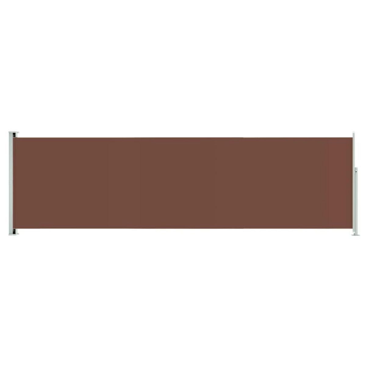 VIDAXL Auvent lateral retractable de patio 180x600 cm Marron
