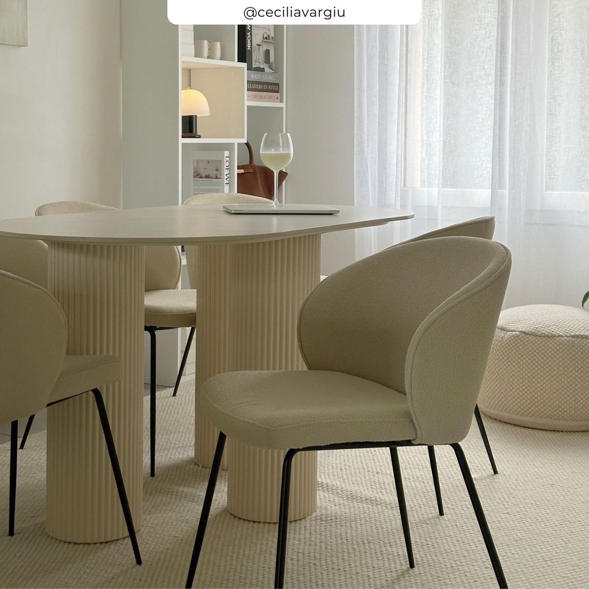 Rendez vous déco Lot de 2 chaises jaunes en tissu bouclette et pied en métal - Groom