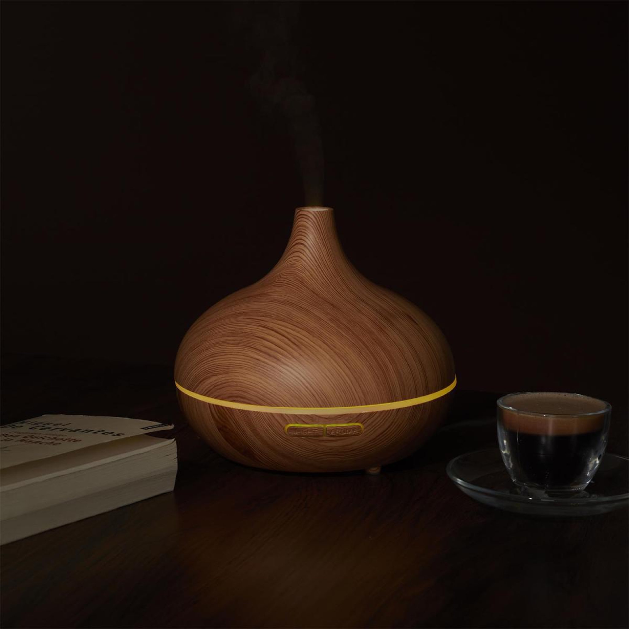 Voir la diapositive 4 : The Home Deco Factory Diffuseur d'ambiance lumineux  led  300ml marron