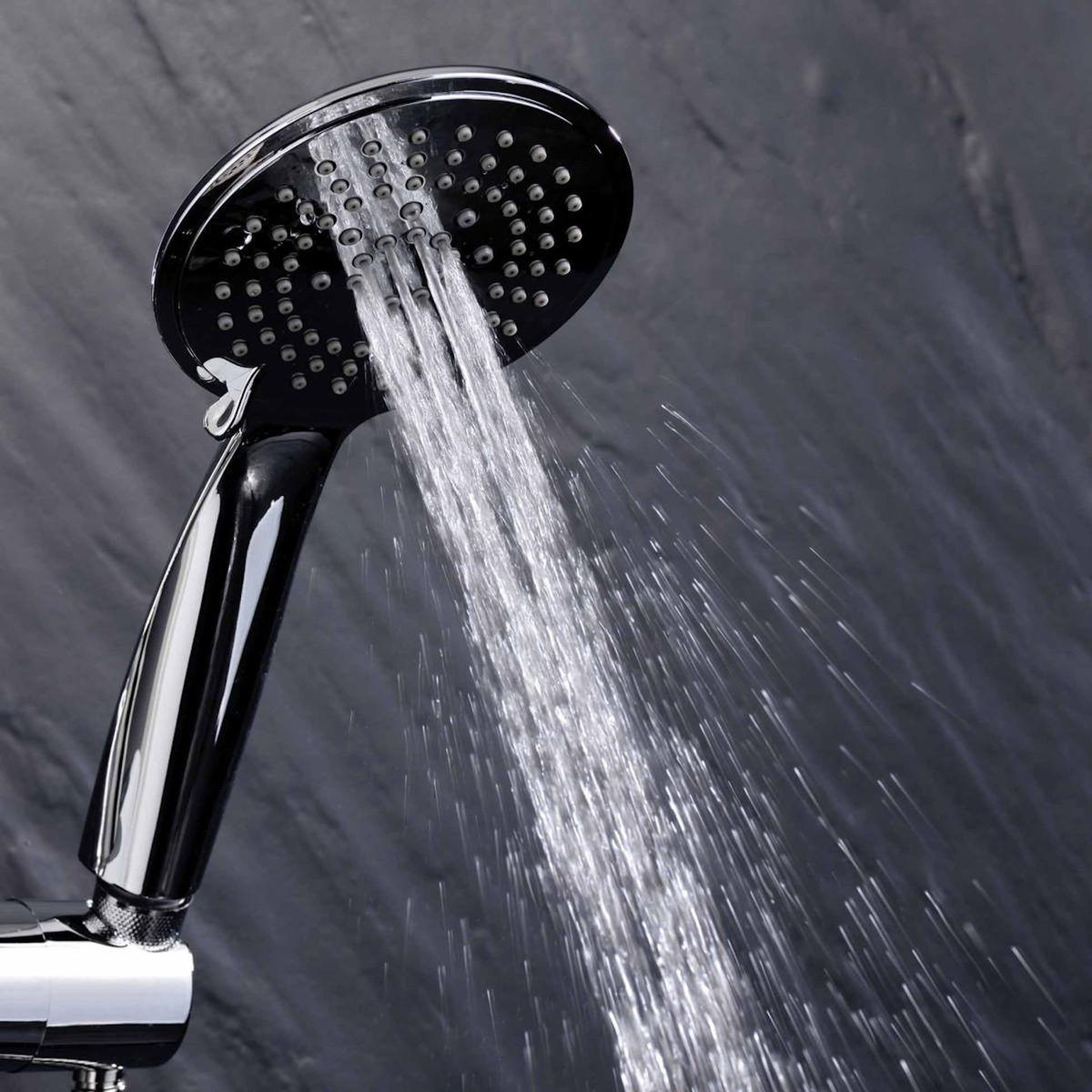 Paris Prix Ensemble Barre de Douche & Pommeau  5 Positions  24cm Argent