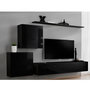 Voir la diapositive 4 : Paris Prix Meuble TV Mural Design  Switch V  250cm Noir