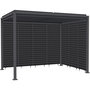 Voir la diapositive 1 : Habitat et Jardin Pergola bioclimatique avec 7 persiennes en acier galvanisé  Howard  - 3 x 4 m - Gris