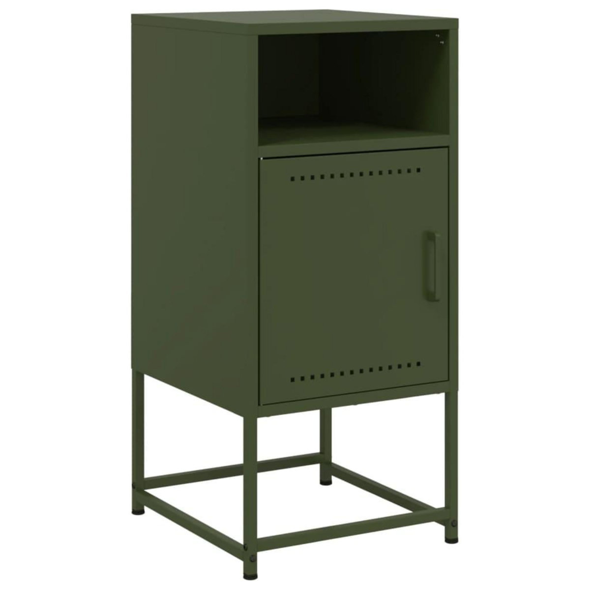 VIDAXL Table de chevet vert olive 36x39x78 cm acier