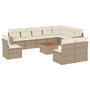 Voir la diapositive 2 : VIDAXL Salon de jardin 11 pcs avec coussins beige resine tressee