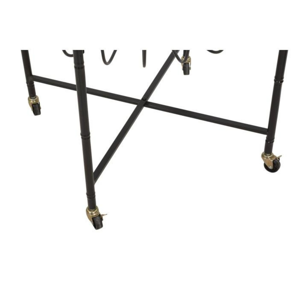 Paris Prix Table Basse à Roulettes  Cebu  70cm Noir & Naturel